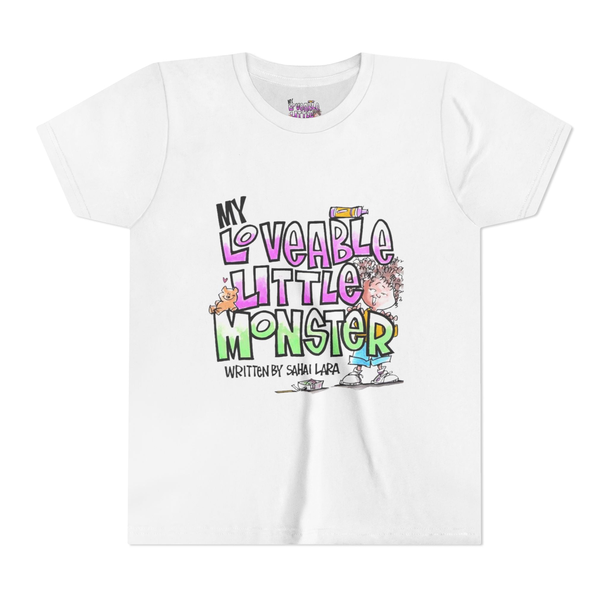 Youth Tee — "My Loveable Little Monster" Kids Graphic Shirt (Children’s Book Design)