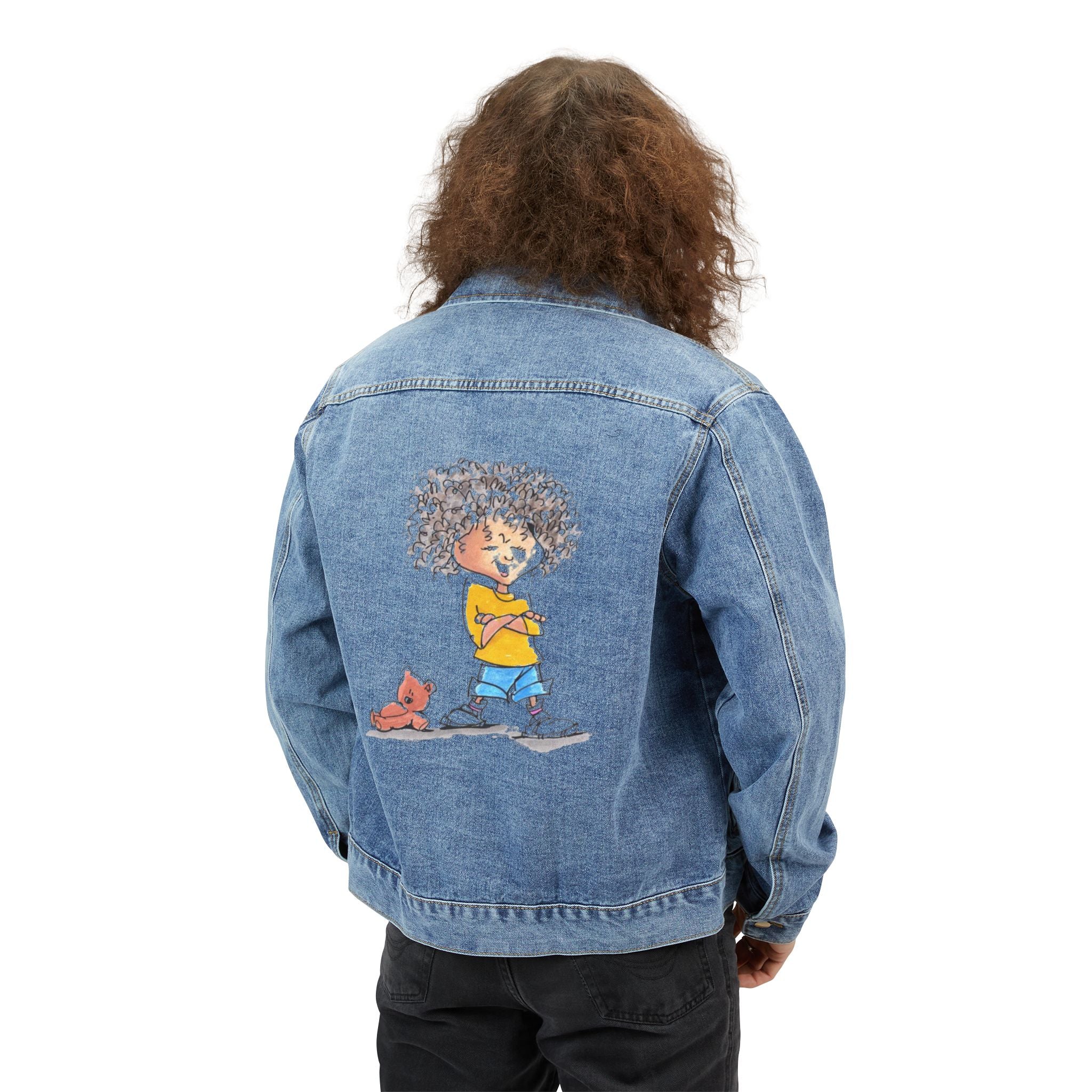 Denim Jacket — "My Loveable Little Monster" Back Illustration