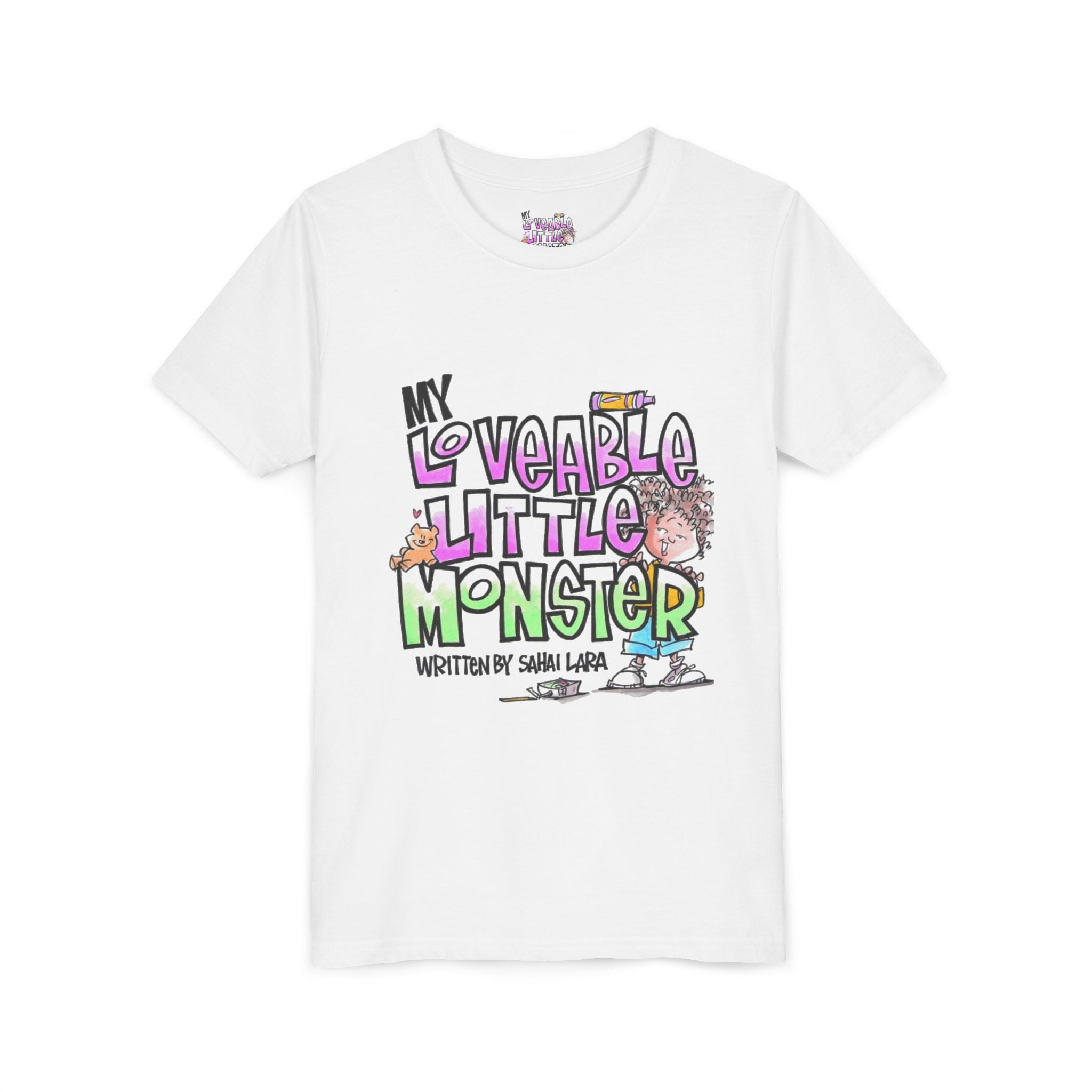 Youth Tee — "My Loveable Little Monster" Kids Graphic Shirt (Children’s Book Design)