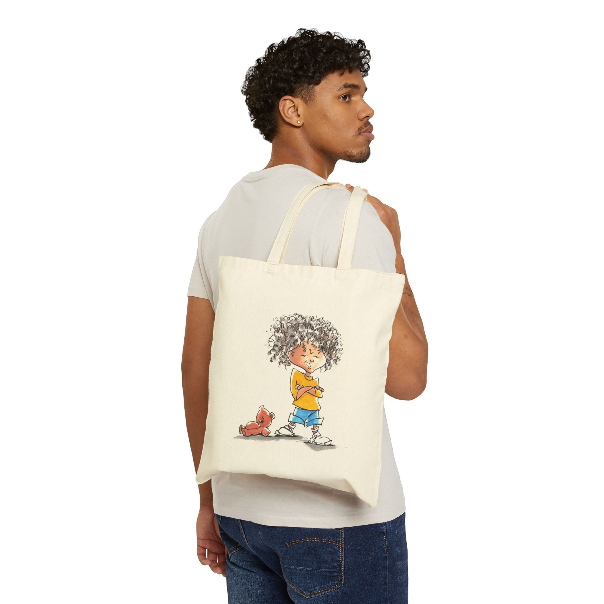 My Loveable Little Monster Kids Canvas Tote Bag — Children's Book Illustration