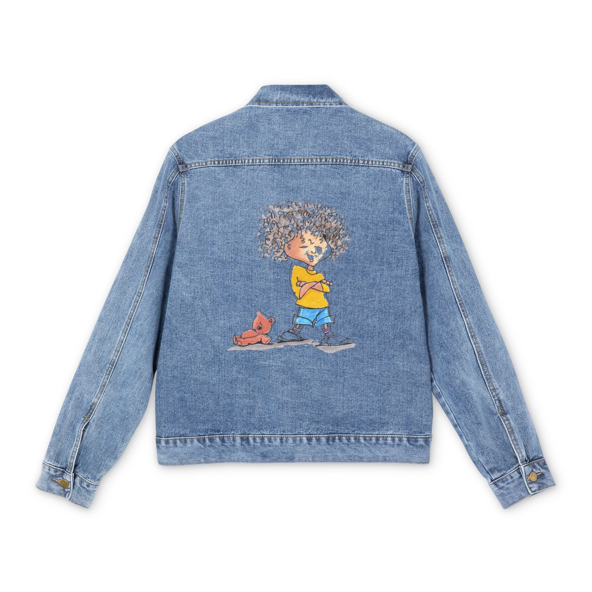 Denim Jacket — "My Loveable Little Monster" Back Illustration